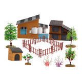 Miniatura Farm Playset Bolo Topper Brinquedos De