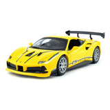 Miniatura Ferrari 488 Challenge Racing Amarelo