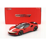 Miniatura Ferrari Sf90 Stradale Asseto Fiorano Bburago 1/18