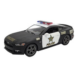 Miniatura Ford Mustang Gt 2015 Policia Metal Escala 1:38