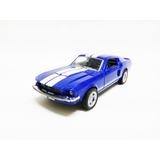 Miniatura Ford Mustang Shelby Gt-500 1967 Azul Die Cast 1/38