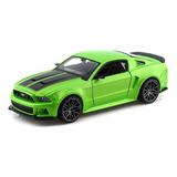 Miniatura Ford Mustang Street Racer 2014 Verde Maisto 1/24