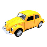 Miniatura Fusca Escala 1:32 Amarelo Carrinho Metal Coleção X