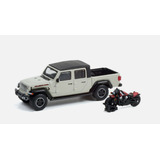 Miniatura Jeep Gladiator Rubicon Com Moto Indian Scout 1:64