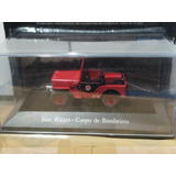Miniatura Jeep Willys Corpo Bombeiros Vermelho Novo Lacrado 