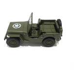 Miniatura Jeep Willys Exército Militar -