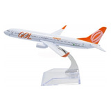 Miniatura Maquete Avião Aeronave 16cm Metal Boeing 737 Gol