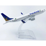 Miniatura Maquete Avião Aeronave 16cm Metal Boeing 737 Varig