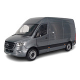 Miniatura Mercedes Sprinter Furgao 2018 Cinza E 1:18 Norev