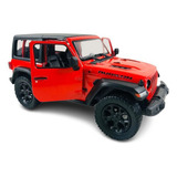 Miniatura Metal Jeep Wrangler Vermelho 2018