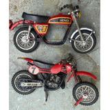 Miniatura Moto Antiga Usada Ano 70 Motorbike Sucata Honda 75