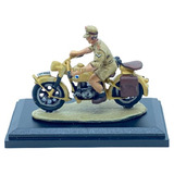 Miniatura Motocicleta E Soldado De Chumbo + Base Expositora