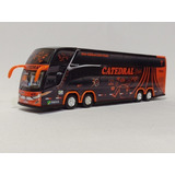 Miniatura Ônibus Catedral Black New G7 Dd 4 Eixos 30 Cm. Pre