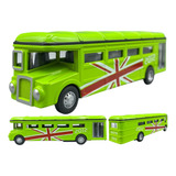 Miniatura Ônibus Clássico De Londres Coleção Ferro 16cm