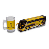 Miniatura Ônibus Itapemirim Linhas Aéreas Com A Caneca 30cm