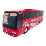 Miniatura Ônibus Mercedes-benz Travego Vermelho Welly 1/60