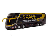 Miniatura Ônibus Nordeste Space Bus 4 Eixos 30cm