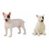 Miniatura Realista Kit 2 Bull Terrier Macho Fêmea Collecta