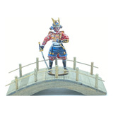 Miniatura Samurai Soldadinho De Chumbo + Ponte De Madeira