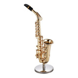 Miniatura Saxofone Alto Dourado Em Metal Mini Sax Decoração