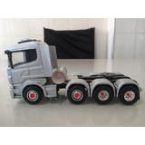 Miniatura Scania Com 4 Eixo E Carreta Carregada,de Tubos