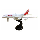 Miniatura Tam Aeronave Avião Airbus A380 Metal Tem Friccao