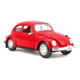 Miniatura Volkswagen Beetle - Vermelho- 1:24