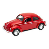 Miniatura Volkswagen Fusca Beetle Metal 1:34 Welly Dm Toys