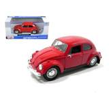 Miniatura Volkswagen Fusca Beetle Vermelho Maisto 1/24