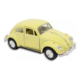 Miniatura Volkswagen Fusca Clássico 1967 1/32 Amarelo