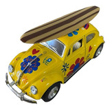 Miniatura Volkswagen Fusca Com Prancha (1967) Happy Love