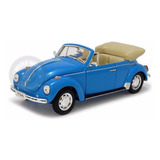 Miniatura Volkswagen Fusca Conversível Azul 1/24
