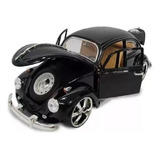 Miniatura Volkswagen Fusca Preto Tunado 1/18