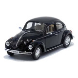 Miniatura Volkswagen Fusca Preto Welly 1/24
