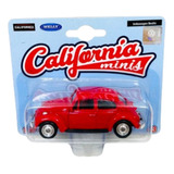 Miniatura Volkswagen Fusca Vermelho Welly 1/64