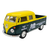 Miniatura Volkswagen Kombi 1963 Verde/amarelo Cab