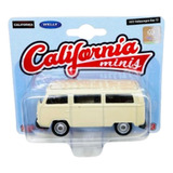 Miniatura Volkswagen Kombi Bege Welly 1/64