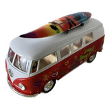 Miniatura Volkswagen Kombi Com Prancha Love&peace!! - 1/32
