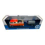 Miniatura Volkswagen Kombi Oil Tank Trailer Motormax 1/24