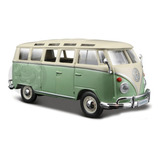 Miniatura Volkswagen Kombi Van Samba Verde Maisto 1/25