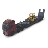 Miniatura Volvo 6x4 Com Prancha Carregadeira 1/64 Maisto