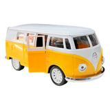 Miniatura,kombi,amarela E Branca,escala 1:32 (12cm)fricção. 