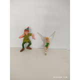 Miniaturas Peter Pan E Sininho Disney Usados 