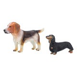 Miniaturas Realistas Kit Com 2 Cachorros