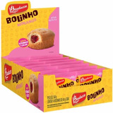 Minibolo De Baunilha Recheio Morango C/ 14 Unid - Bauducco