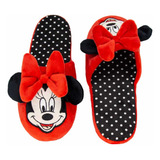 Minnie Mouse Pantufa Chinelo Quarto Adulto Disney Oficial