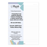 Miolo Refil Caderno De Disco Grande 100 Folhas Papelaria Uau
