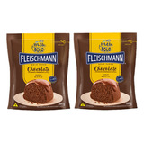 Mistura Para Bolo Fleischmann Sabor Chocolate - Kit Com 2 Un