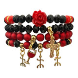 Mix Pulseira Pomba Gira Padilha Das Almas Cristal Umbanda