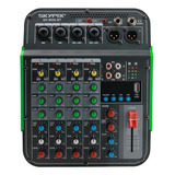 Mixer 6 Canais Bluetooth Usb Mp3